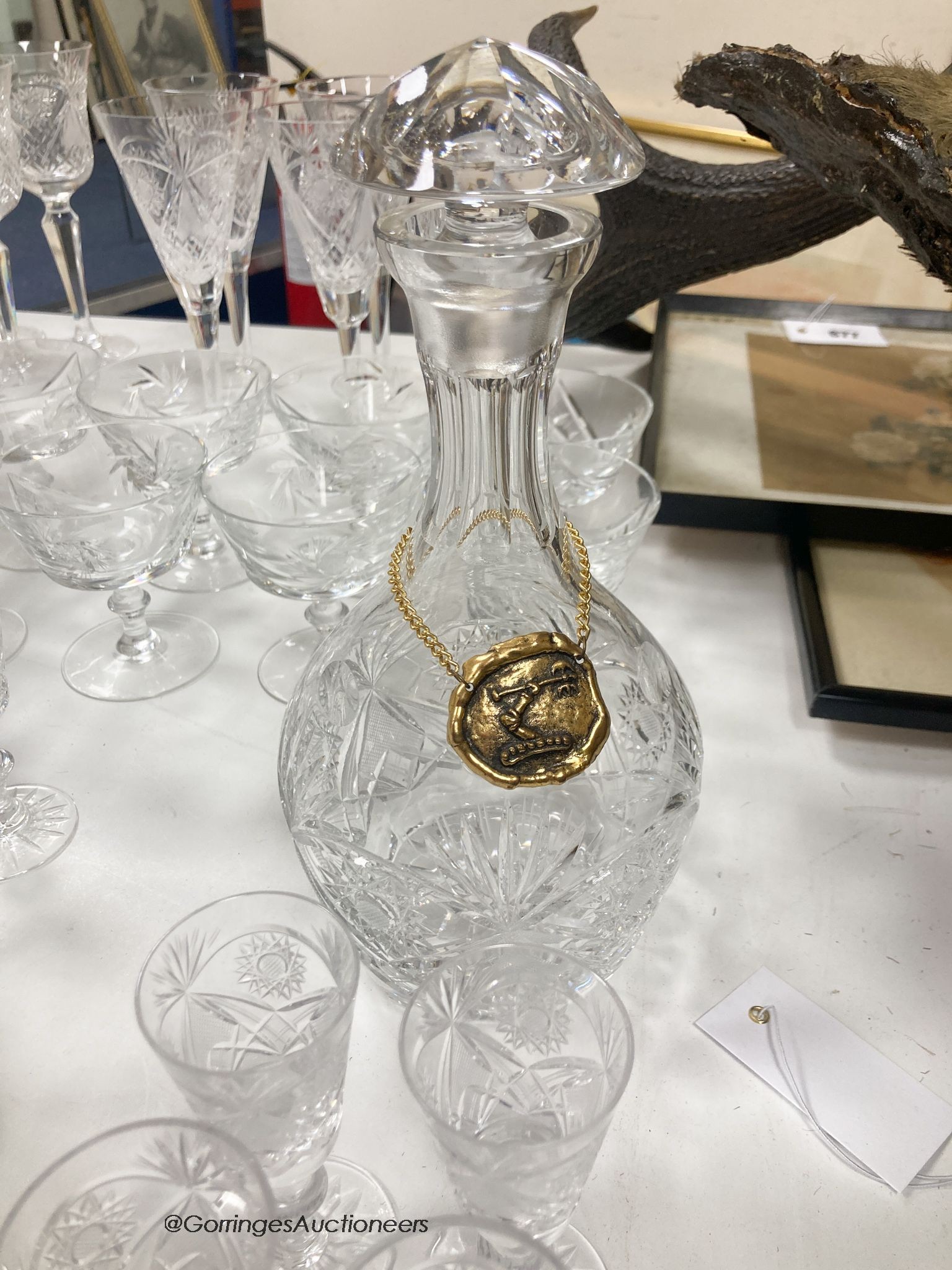 A suite of Hungarian crystal glassware
